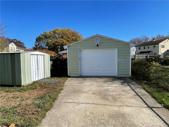 a view of backyard of house