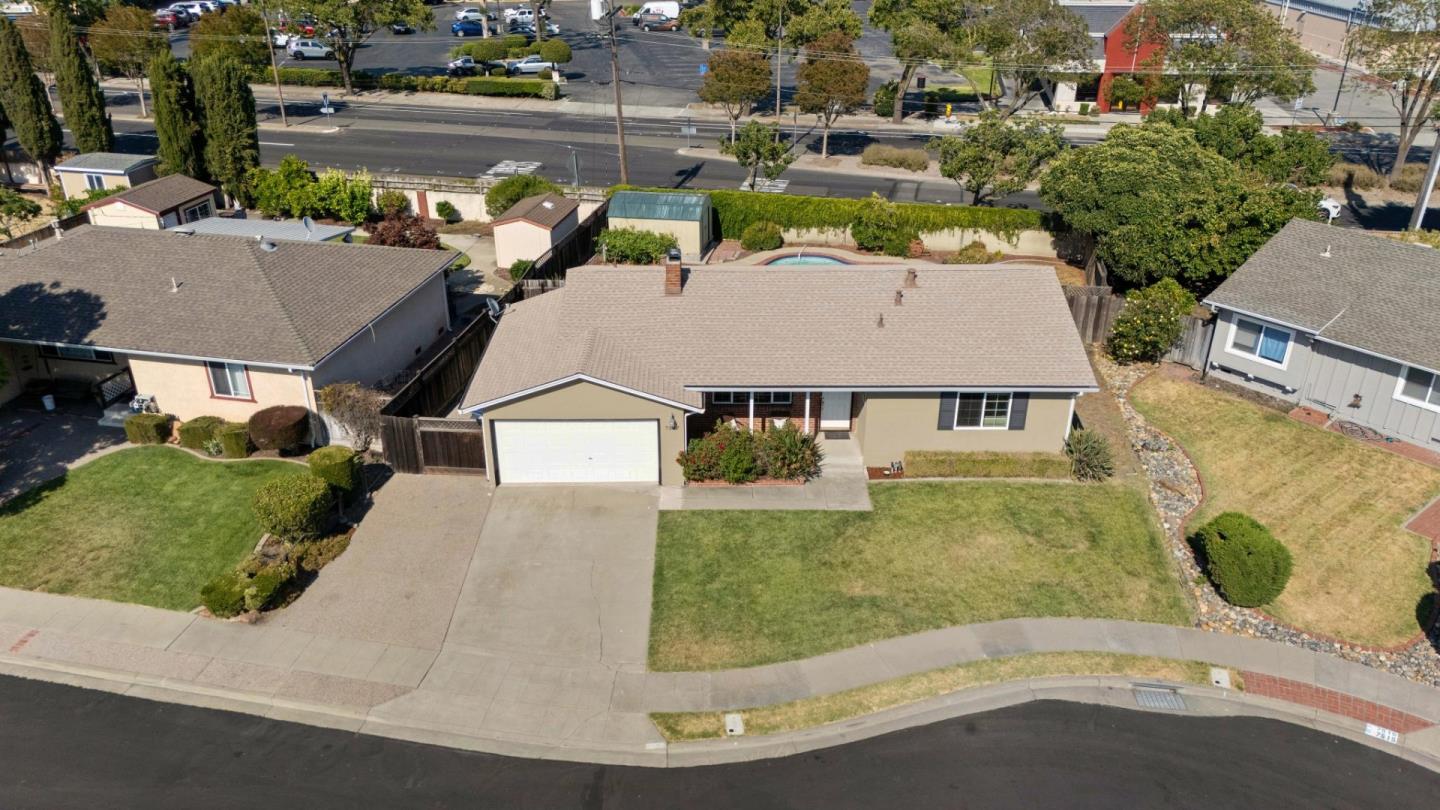 7527 Sutton Lane Dublin, CA 94568 - Photo 5 of 45 an aerial view of a house with a swimming pool