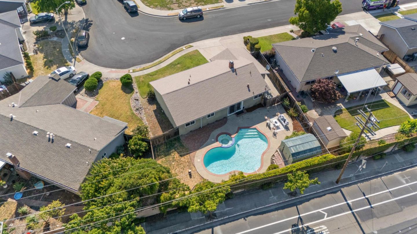 7527 Sutton Lane Dublin, CA 94568 - Photo 8 of 45 an aerial view of a house with a swimming pool
