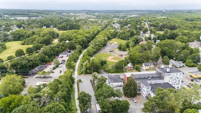 an aerial view of residential house with parking space
