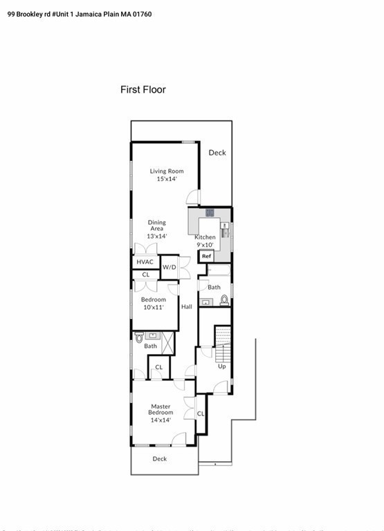 99 Brookley Road, Unit 1 Boston, MA 02130 - Photo 40 of 40 a picture of a floor plan