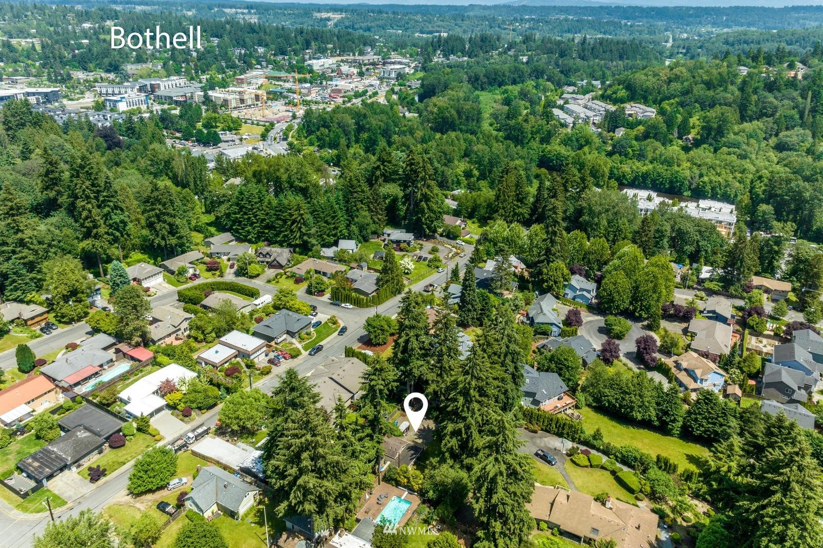 9325 Northeast 175th Street Bothell, WA 98011 - Photo 13 of 19 an aerial view of residential houses with outdoor space and trees