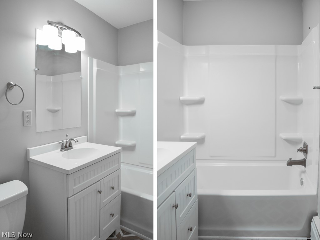 52 Canton Road Akron, OH 44312 - Photo 13 of 17 Updated full bath on the main level with new vanity and fixtures.