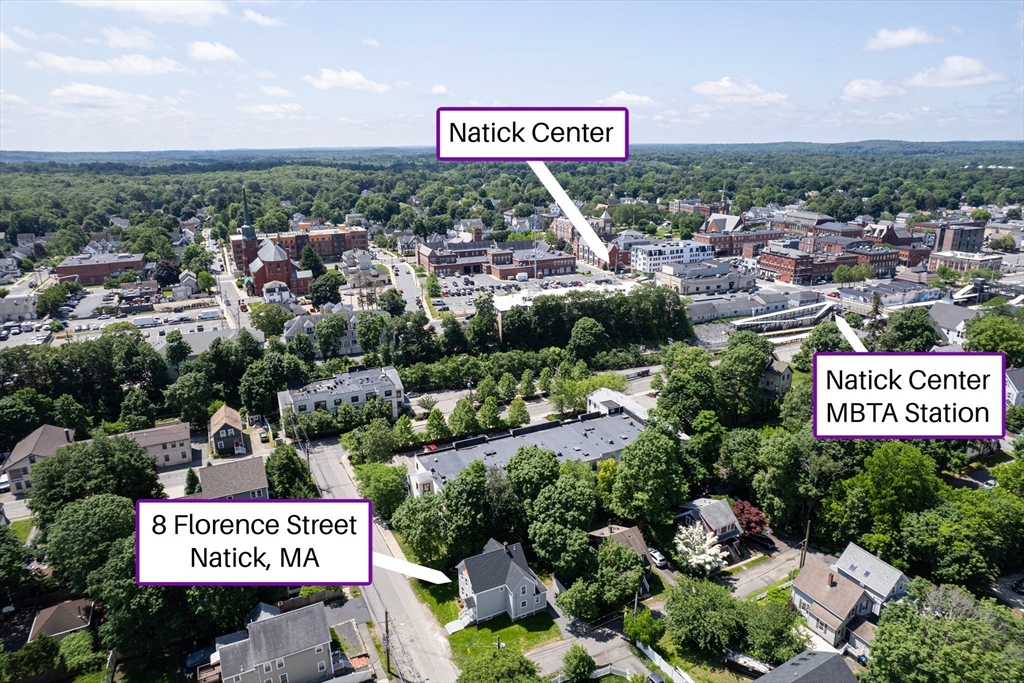 8 Florence Street Natick, MA 01760 - Photo 2 of 38 a view of a city and sign board