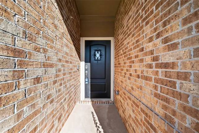 a view of a brick wall