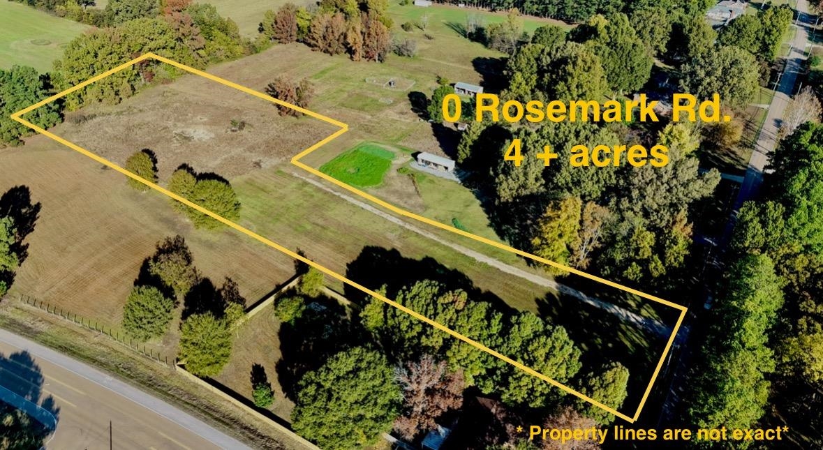 0 Rosemark Road Millington, TN 38053 - Photo 5 of 6 Aerial view of property and surrounding area with property parcel outlined