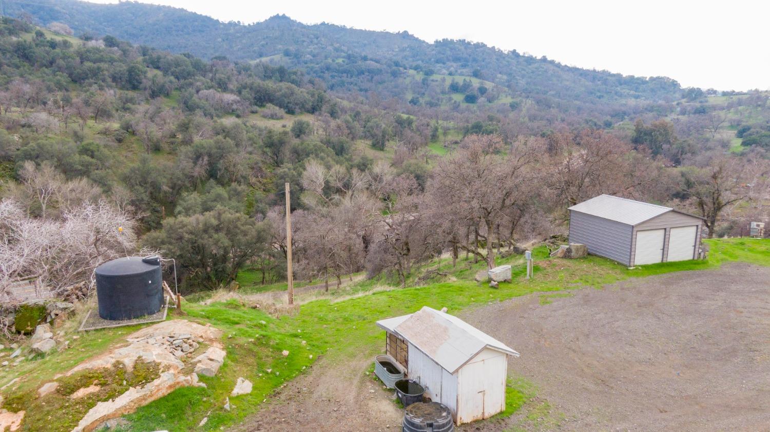 33220 East Kings Canyon Road Squaw Valley, CA 93675 - Photo 6 of 23 a view of a house with a backyard and a garden