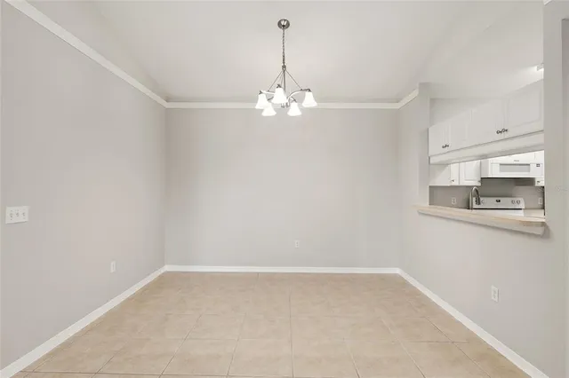 a view of a room with an empty space