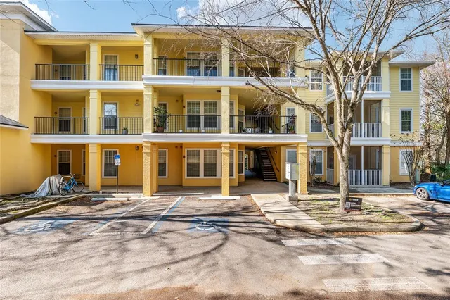 a front view of a building