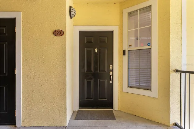 a view of front door of house
