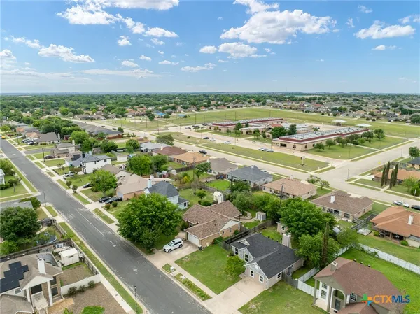 an aerial view of a city