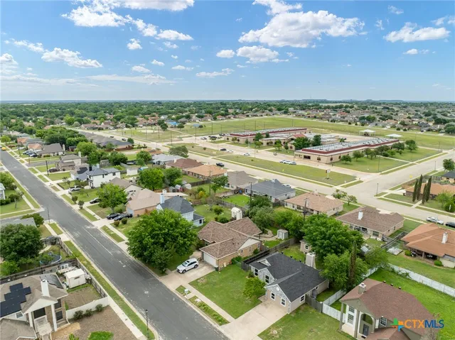 an aerial view of a city