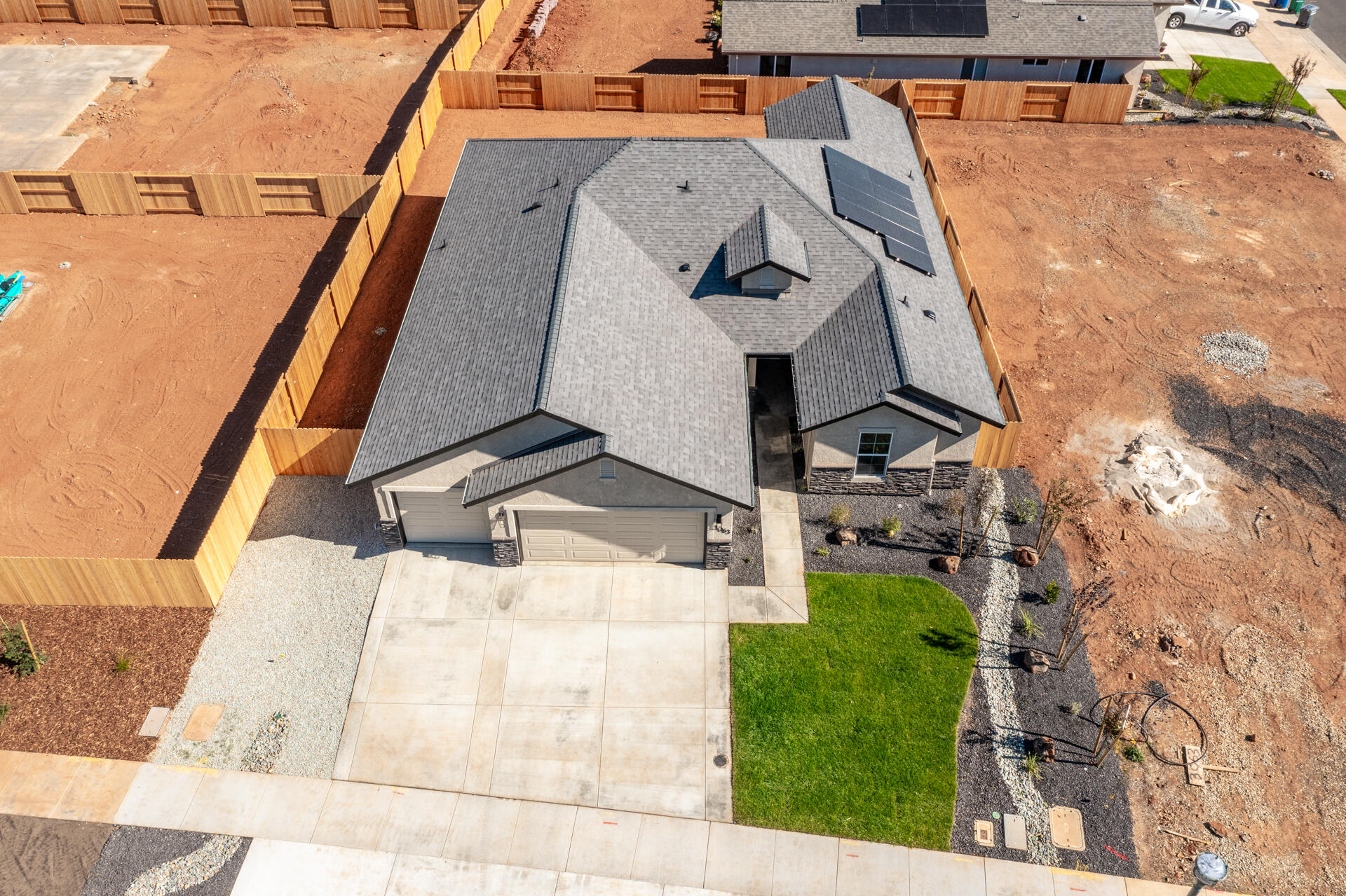 3063 Karuk Avenue Redding, CA 96002 - Photo 25 of 30 an aerial view of a house with swimming pool