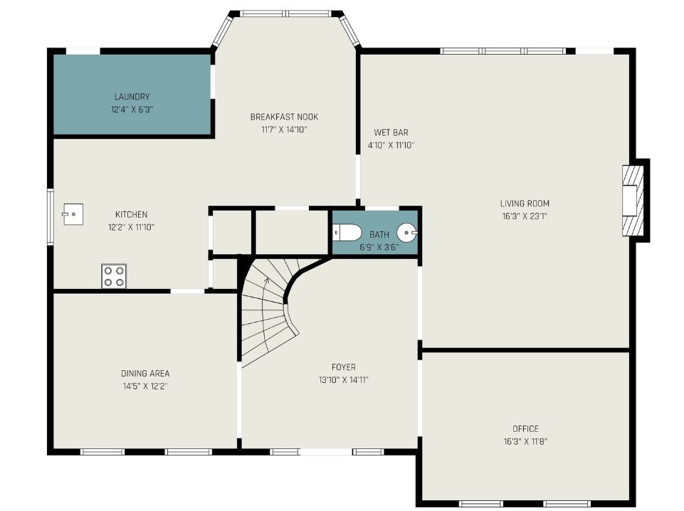 9530 Arcade Drive Spring, TX 77379 - Photo 36 of 37 Floorplan view of the fabulous first floor.