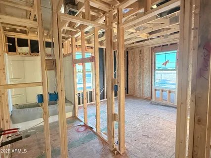 a view of a balcony with a door