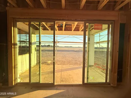 a view of a glass door