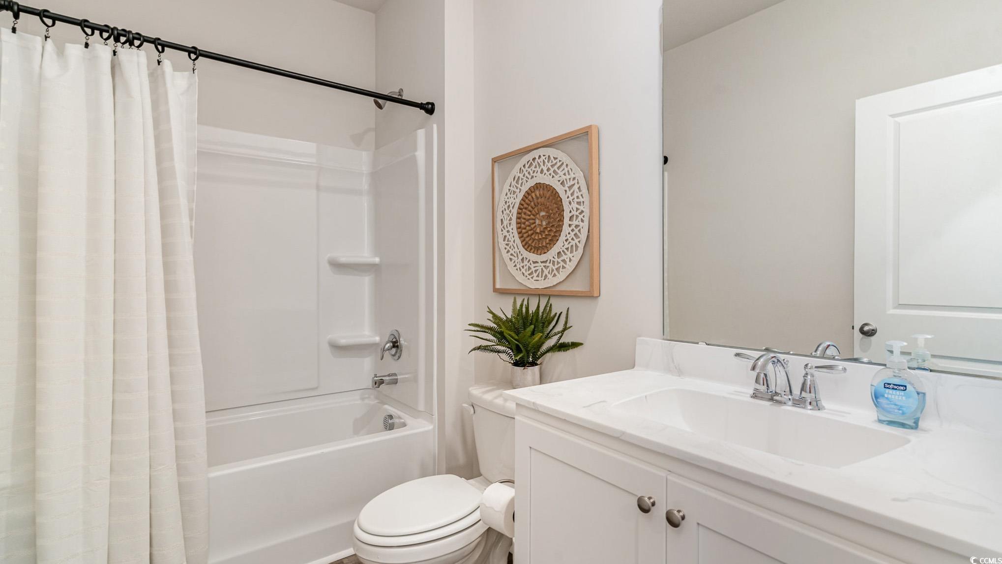 144 Cottage Red Court Conway, SC 29527 - Photo 23 of 23 Full bath with shower / bathtub combination with curtain and vanity
