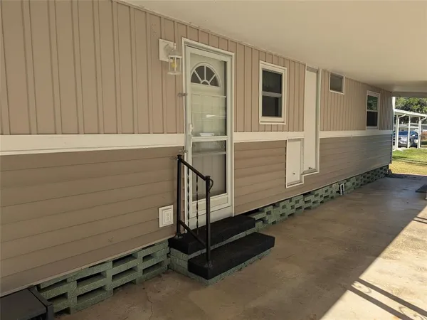 a view of front door