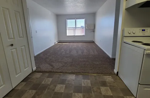 a view of an empty room and window