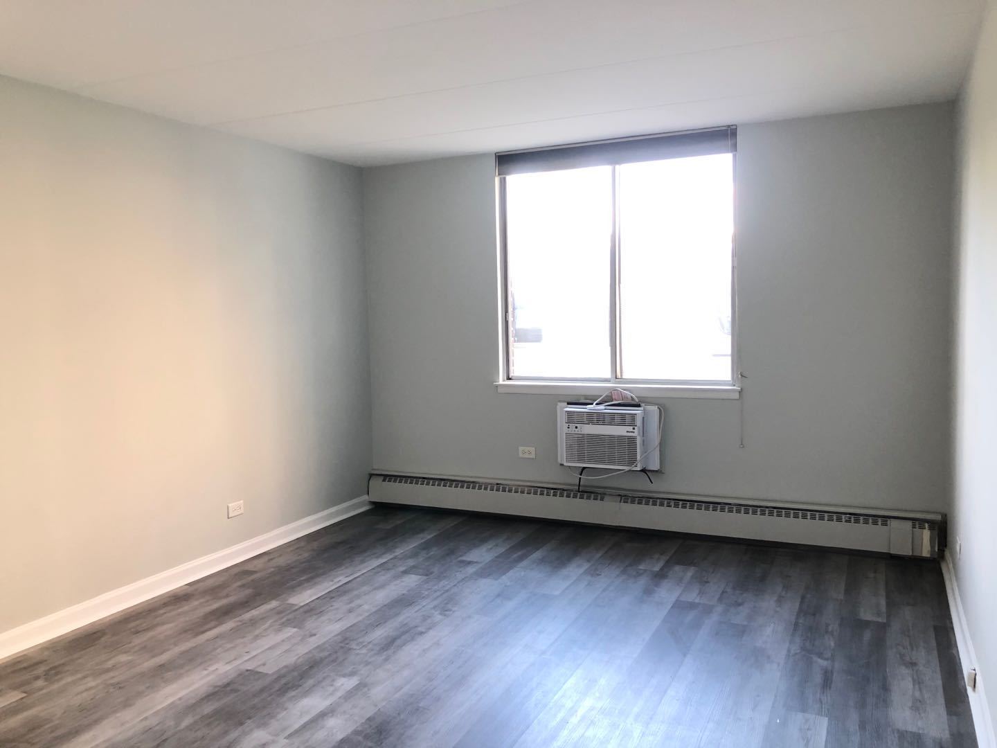 225 South Rohlwing Road, Unit 106 Palatine, IL 60074 - Photo 7 of 17 an empty room with wooden floor and windows
