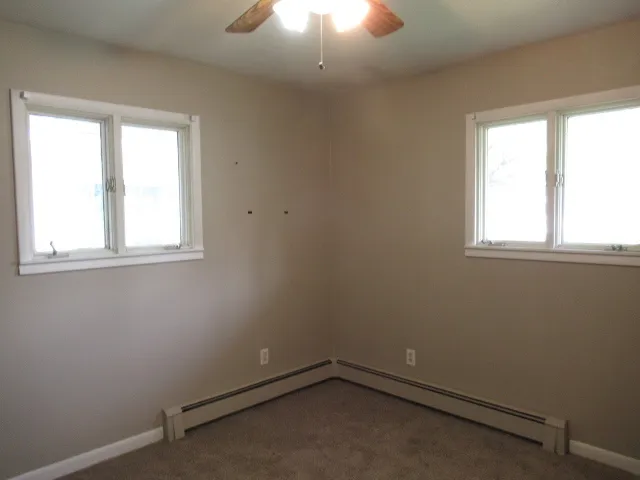 an empty room with a window