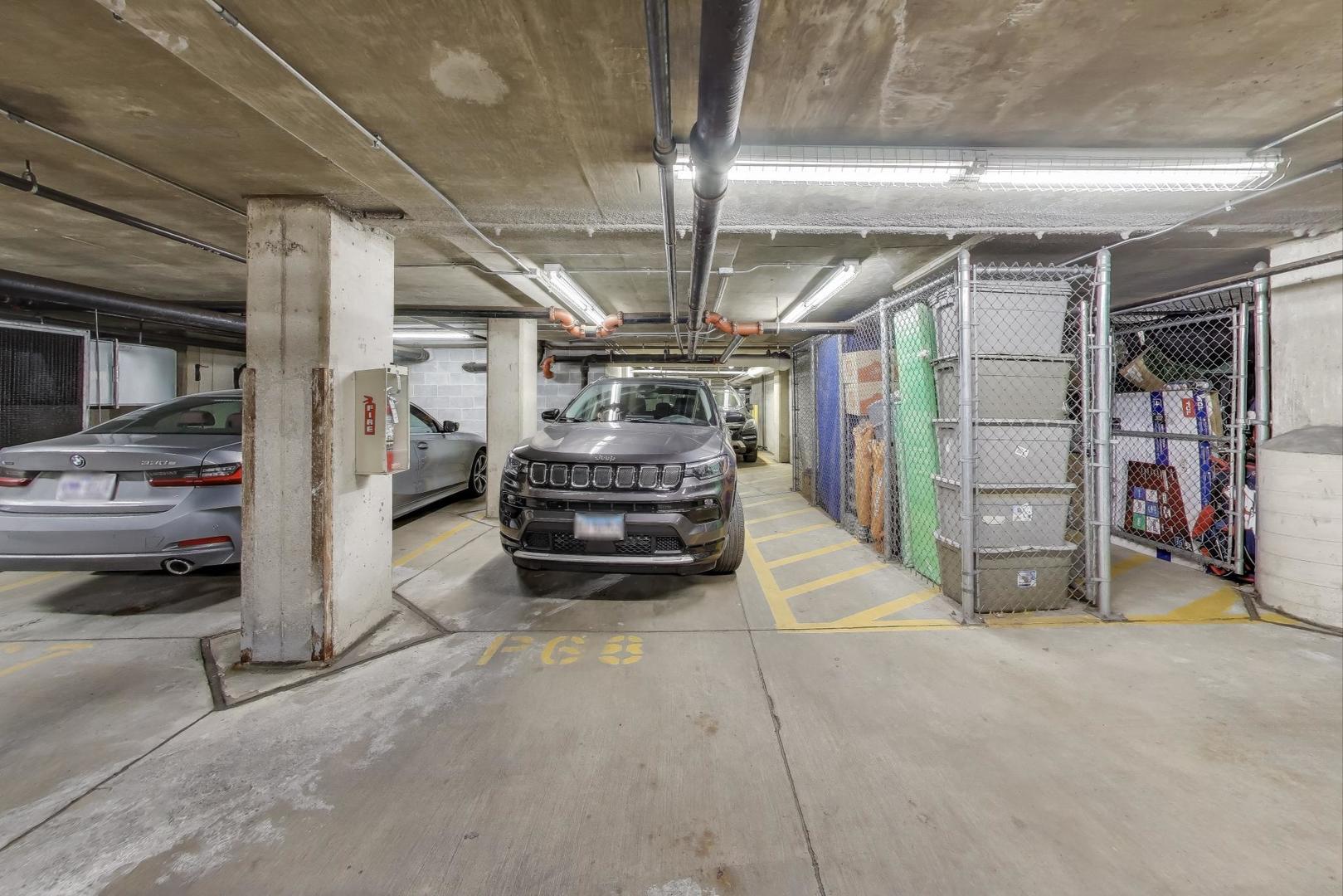 520 North Halsted Street, Unit 410 Chicago, IL 60642 - Photo 29 of 31 a view of parking garage with cars