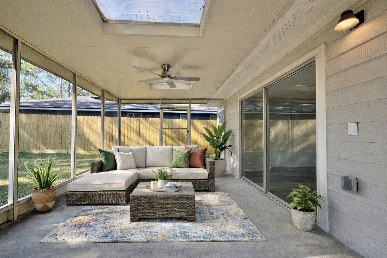 5115 Hialeah Drive Houston, TX 77092 - Photo 18 of 21 a living room with furniture and a floor to ceiling window