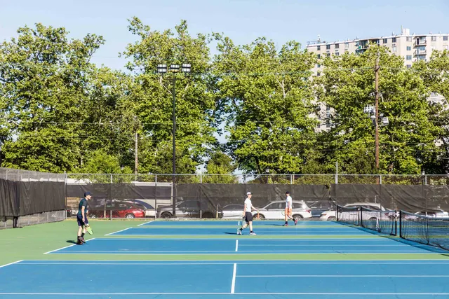 a view of a basketball court