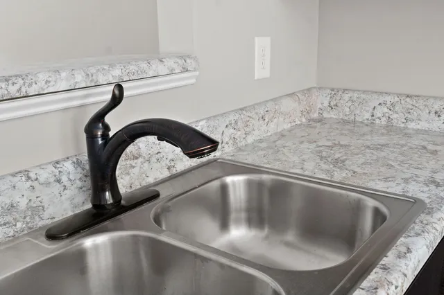 a close view of sink