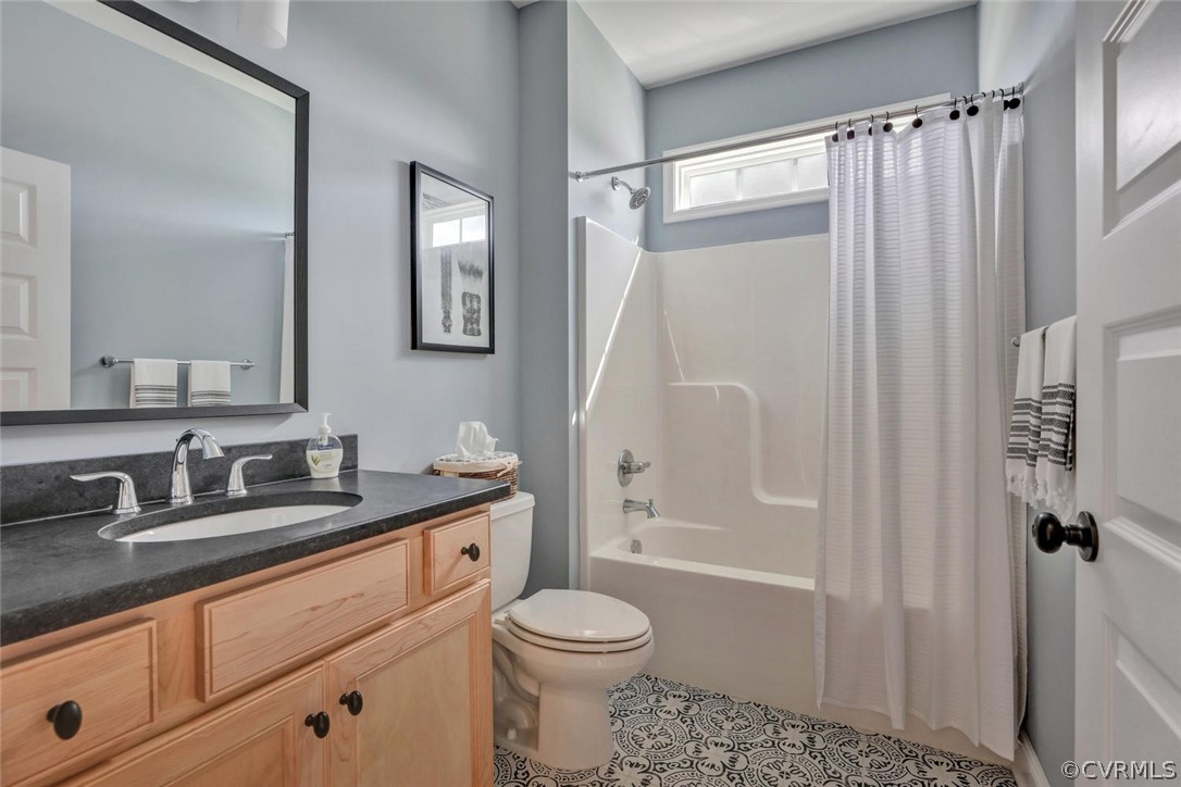 11831 Winterpock Road Chesterfield, VA 23838 - Photo 8 of 34 a bathroom with a granite countertop sink toilet and shower