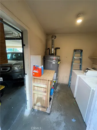 a room with storage and utility