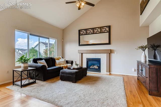 461 Talus Road Monument, CO 80132 - Photo 15 of 40 Vaulted family room with fire place!