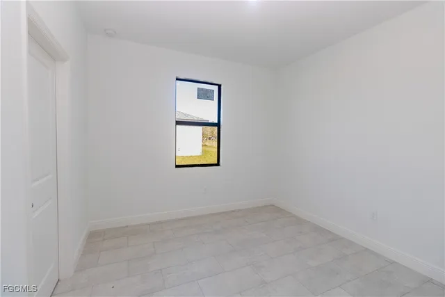 an empty room with a window