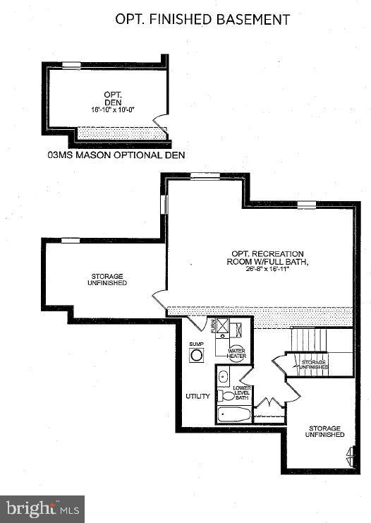 23578 Prosperity Ridge Place Brambleton, VA 20148 - Photo 42 of 42 Lower Lvl Floorplan with Den