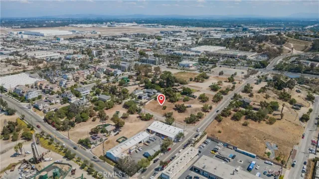 an aerial view of a city