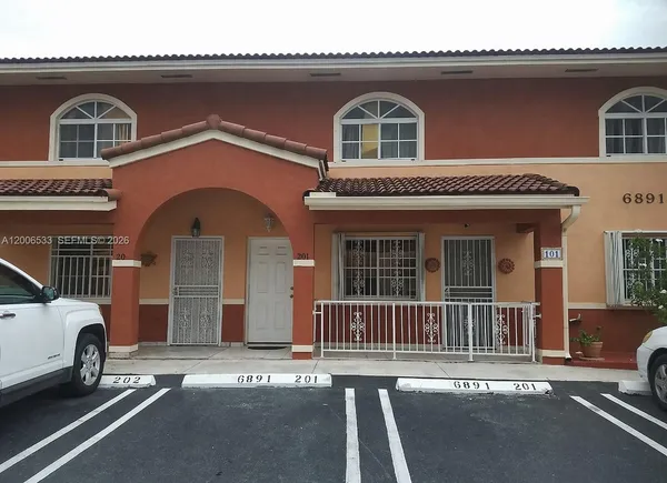 a front view of a house