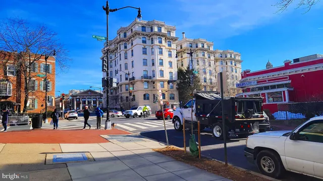 a view of a city with tall buildings