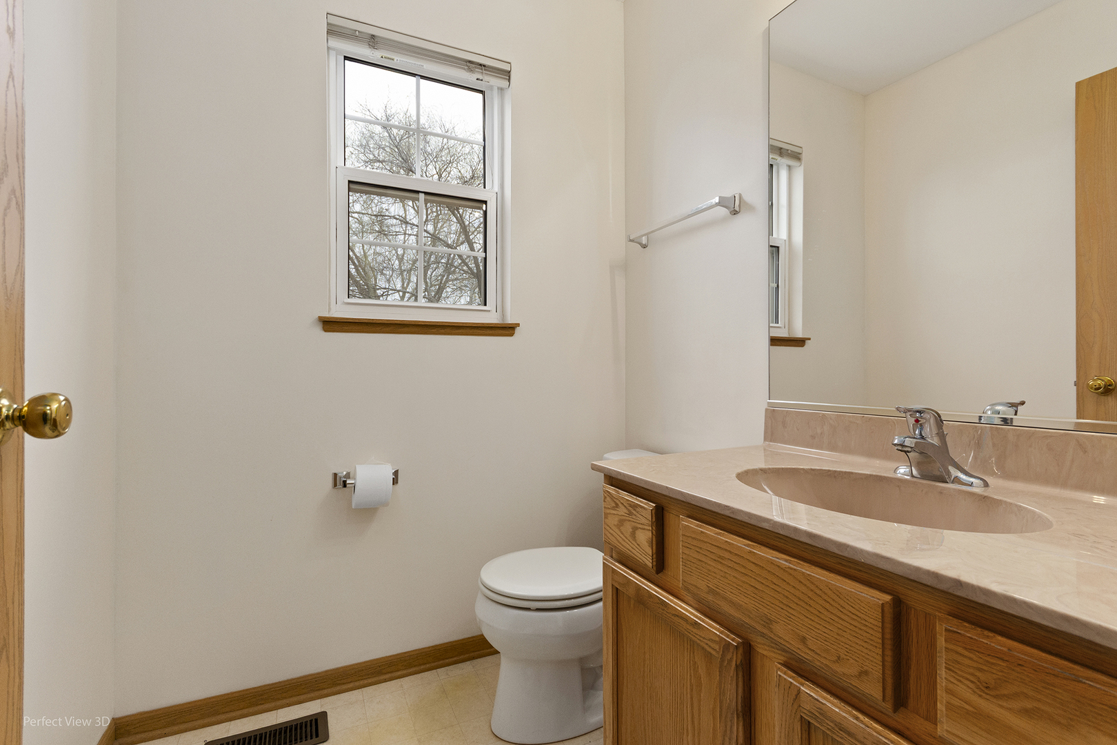 4709 West Iris Lane Monee, IL 60449 - Photo 14 of 28 a bathroom with a toilet a sink and mirror