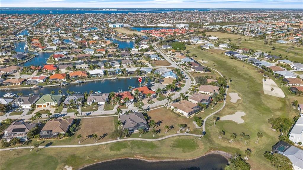 2172 Deborah Drive Punta Gorda, FL 33950 - Photo 50 of 61 an aerial view of a house with a lake view