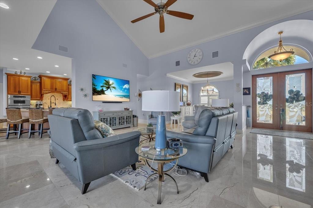 2172 Deborah Drive Punta Gorda, FL 33950 - Photo 6 of 61 a living room with fireplace furniture and a large window