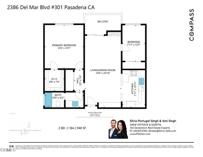 $548,800 | 2386 East Del Mar Boulevard, Unit 301, Pasadena, CA 91107