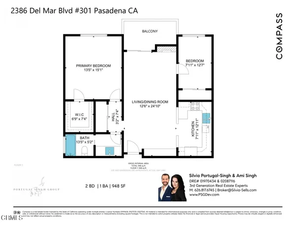 $548,800 | 2386 East Del Mar Boulevard, Unit 301, Pasadena, CA 91107