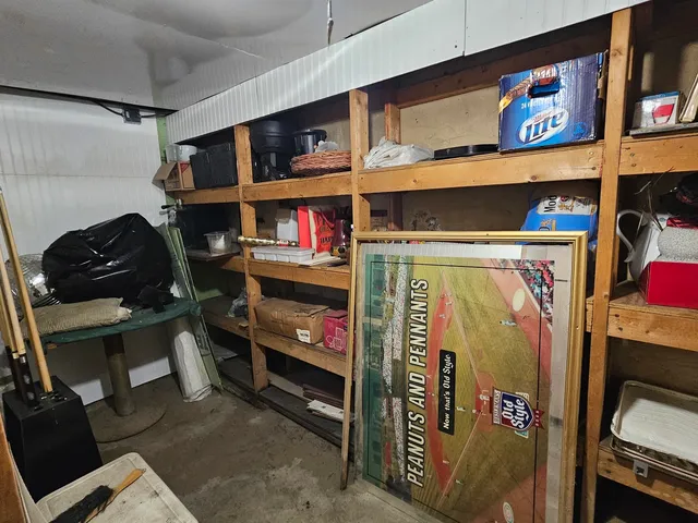 a view of storage and utility room