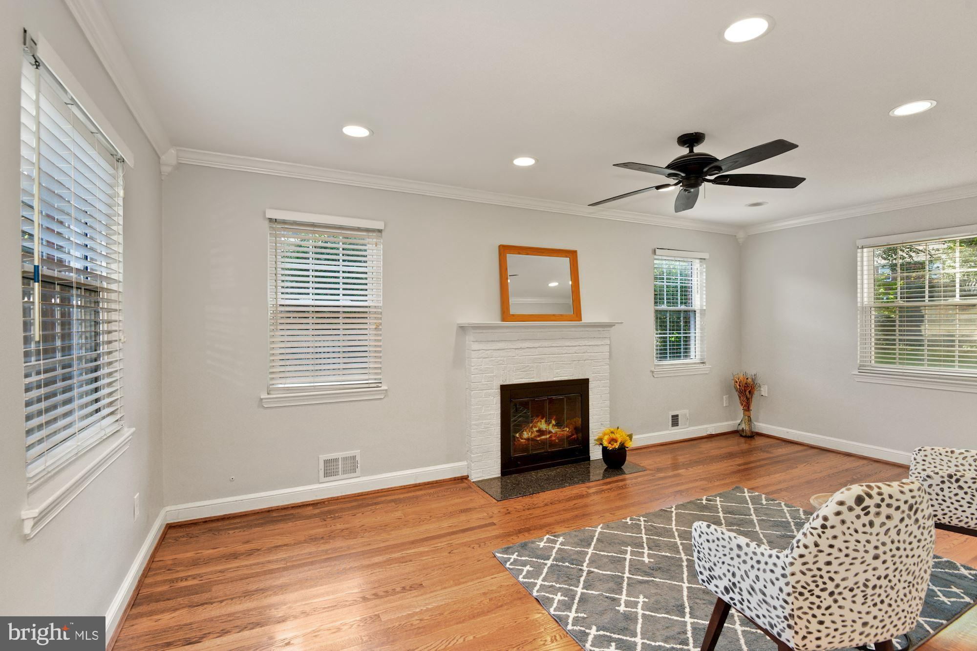 2610 Arvin Street Silver Spring, MD 20902 - Photo 9 of 38 Living Area w/ Wood-Burning Fireplace.