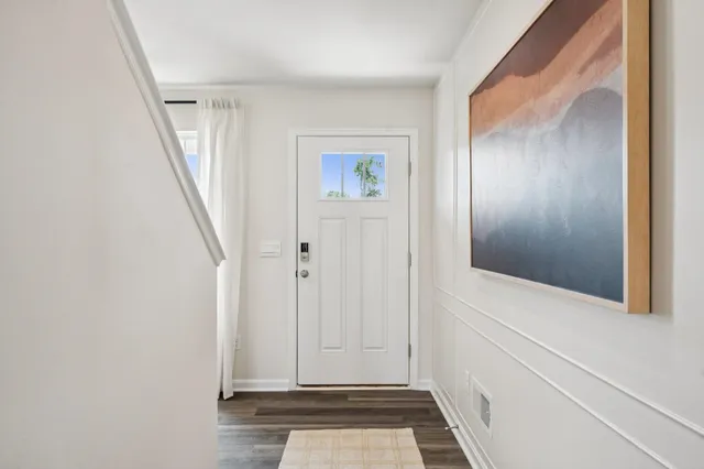 a view of front door