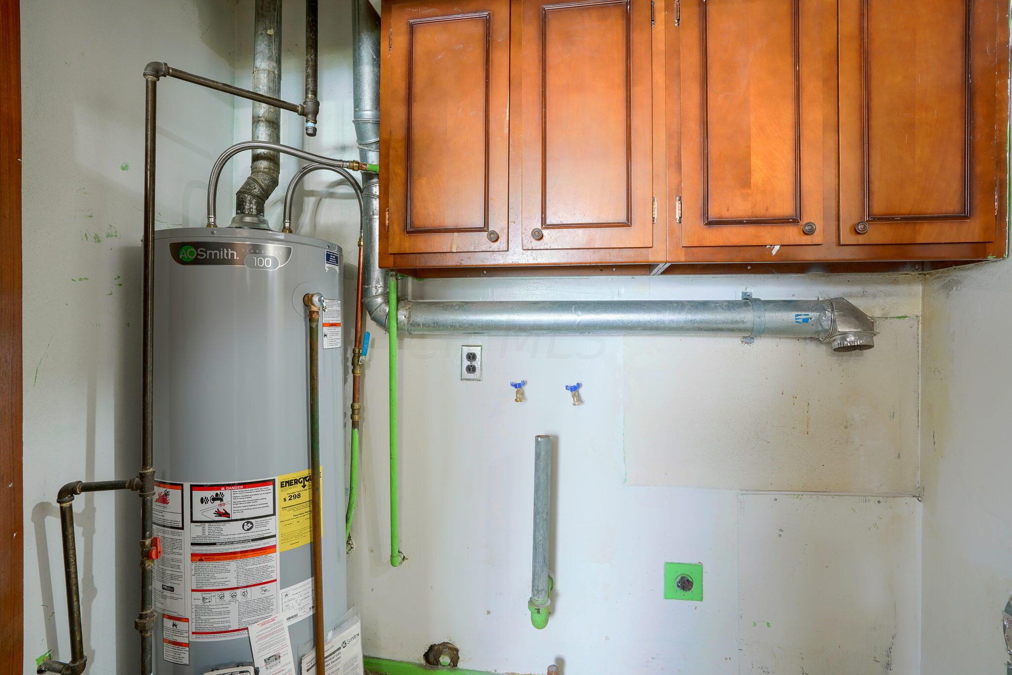 909 Exeter Road Columbus, OH 43213 - Photo 25 of 38 New hot water tank shares space with 1st floor laundry.