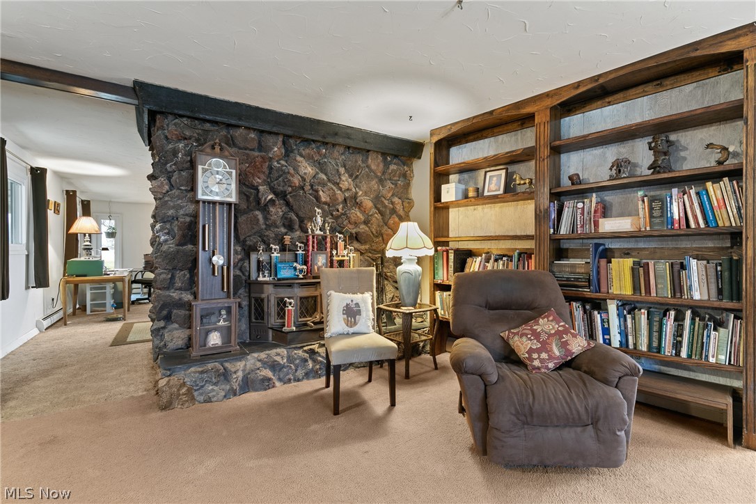 3185 Narrows Road Perry, OH 44081 - Photo 4 of 32 built in book shelves and fireplace