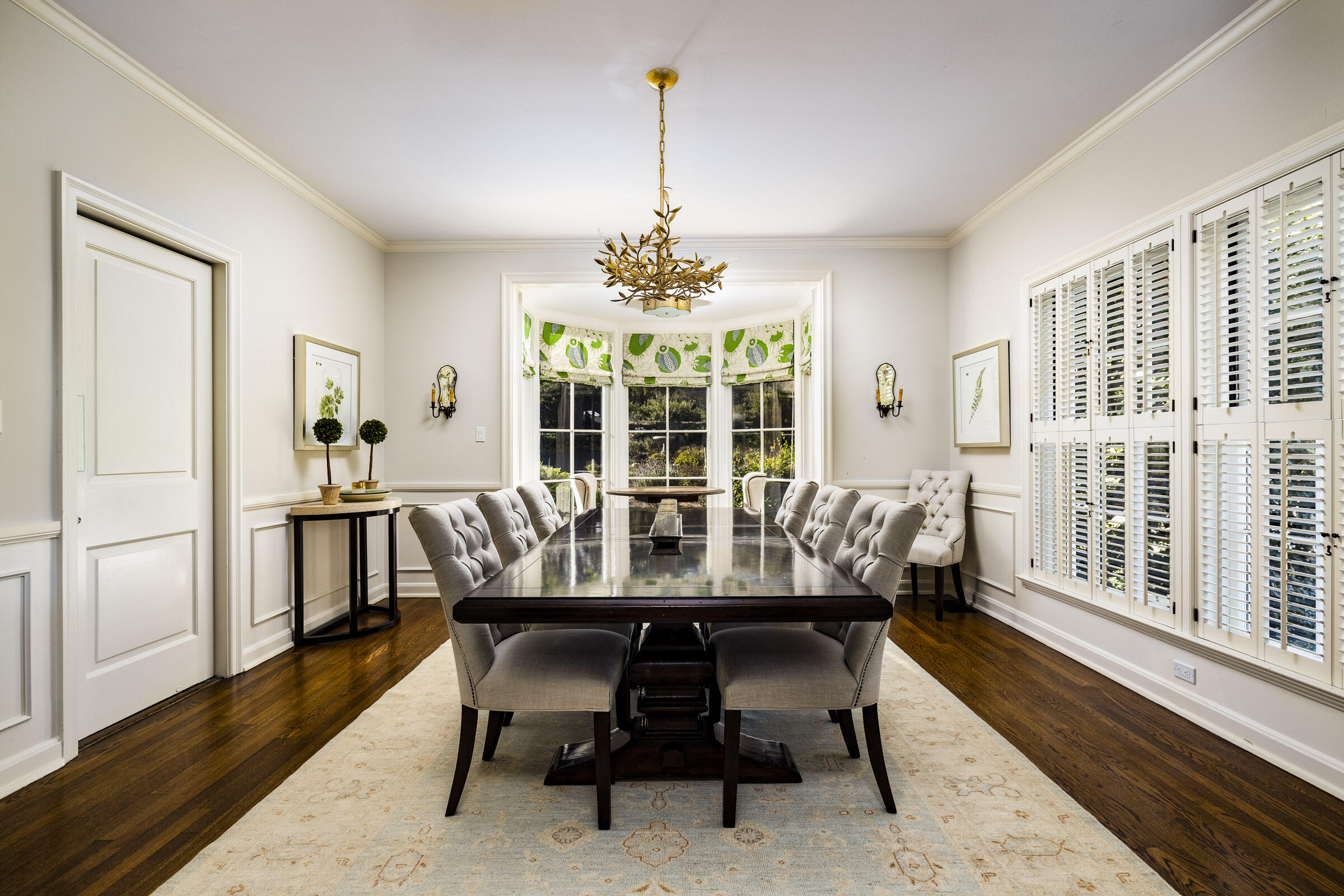645-675 Olive Road Montecito, CA 93108 - Photo 7 of 34 a view of a dining room with furniture window and wooden floor