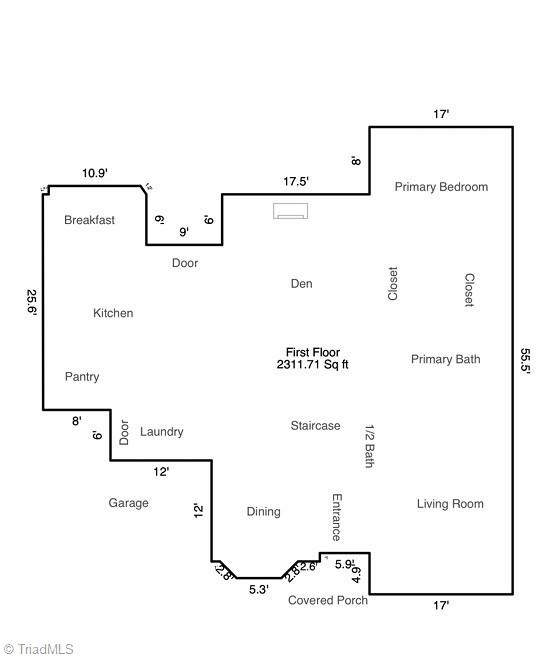 3025 Sycamore Point Trail High Point, NC 27265 - Photo 39 of 40 Main level Floor plan