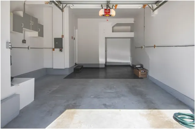 a view of a garden with a fountain